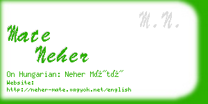 mate neher business card